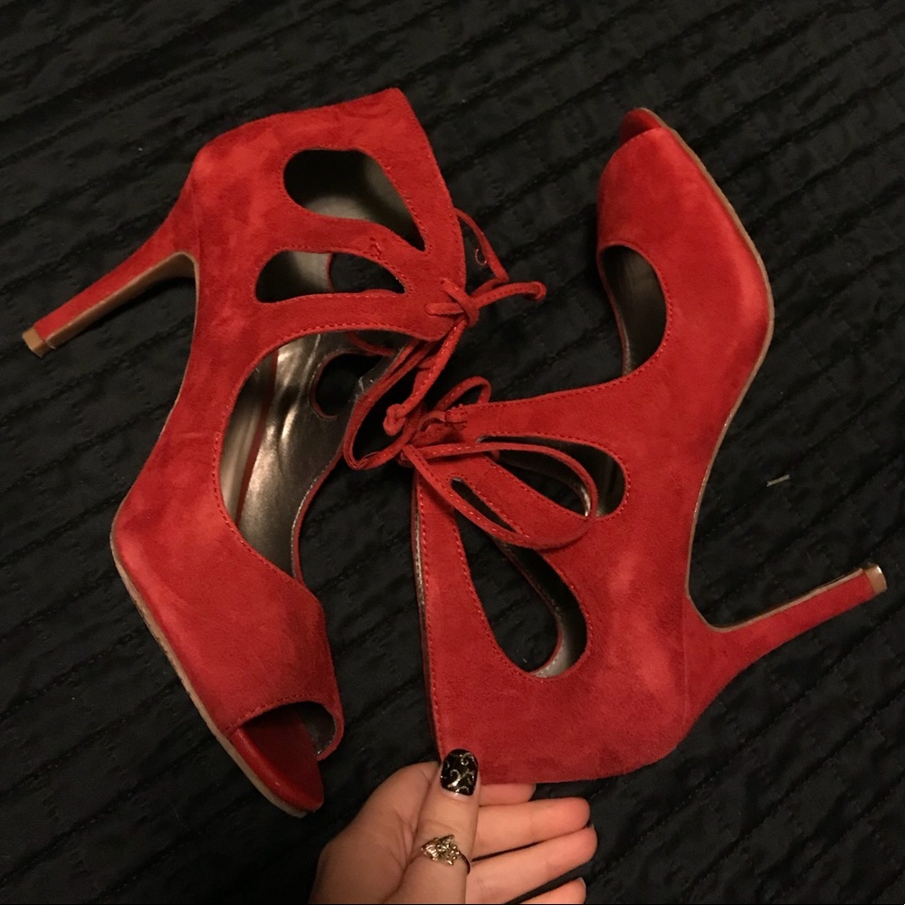 Red Audrey Brooke Heels